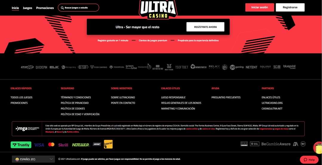 UltraCasino Licencia 